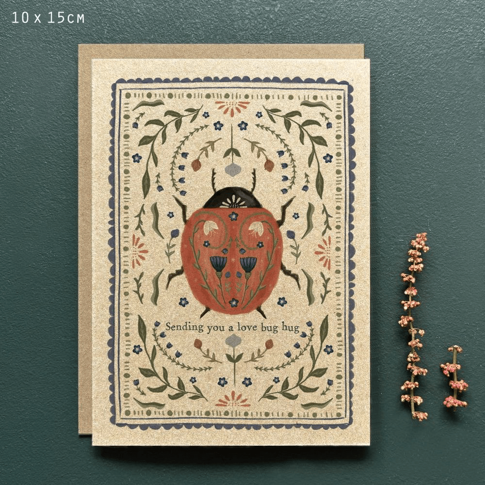 Κάρτα Insect-Sending a love bug hug - Colibri Enso