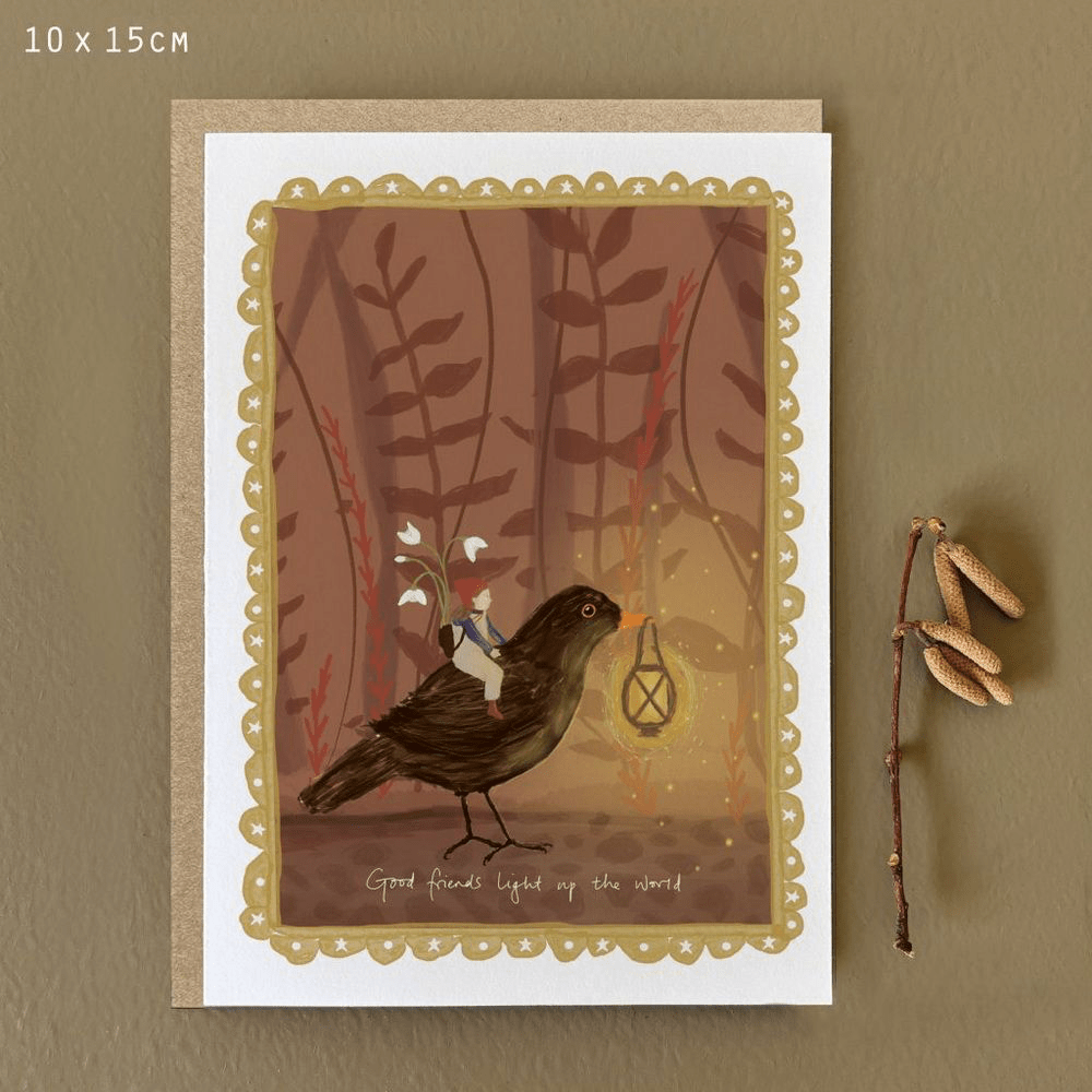 Κάρτα Woodland-Good friends light up the world - Colibri Enso