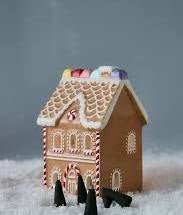 Κεραμικό Σπιτάκι No.10 Gingerbread House Style με Αρωματικούς incense κώνους & Ρεσώ - Colibri Enso