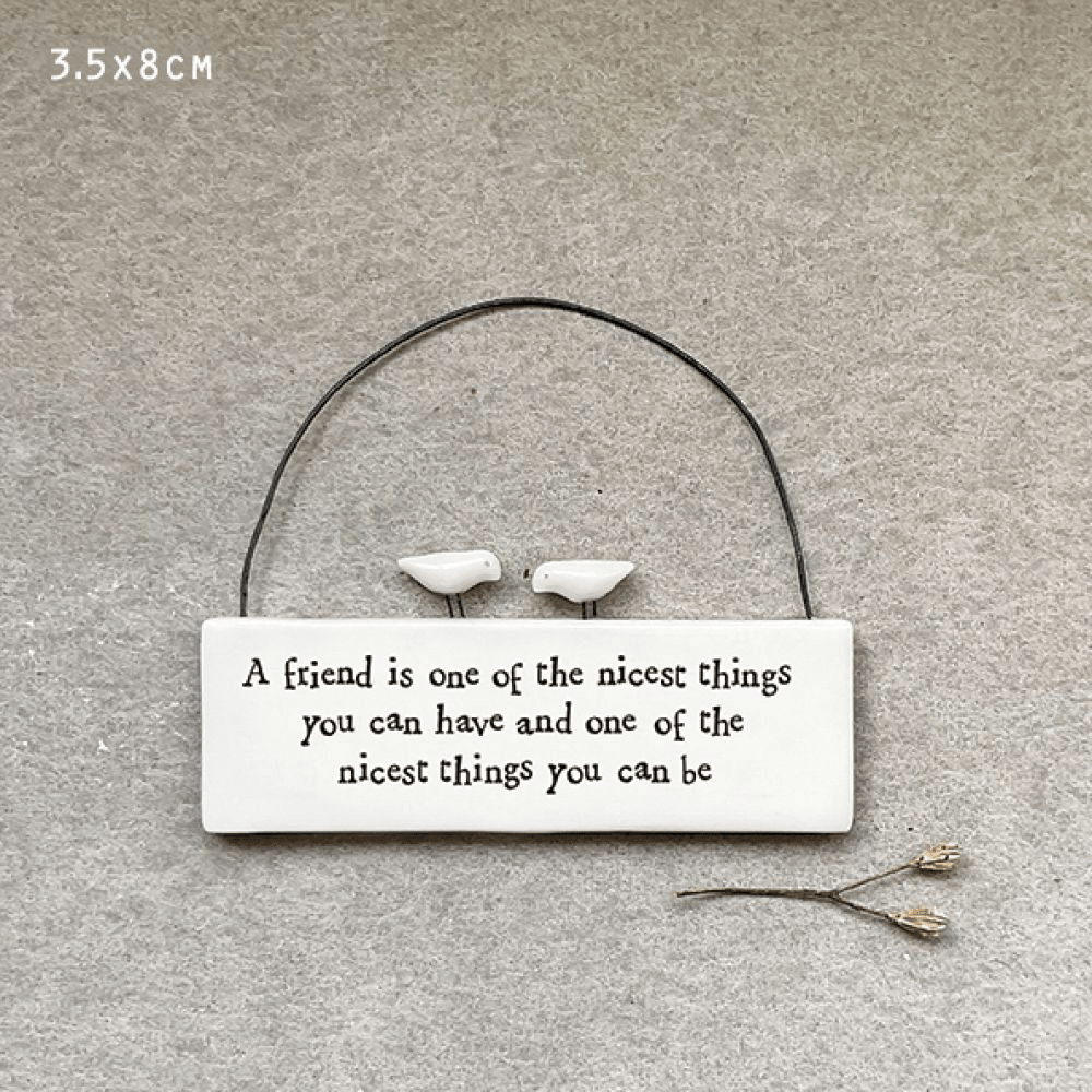 Πορσελάνινο στολίδι 8εκ.-Friend is one of the nicest things - Colibri Enso